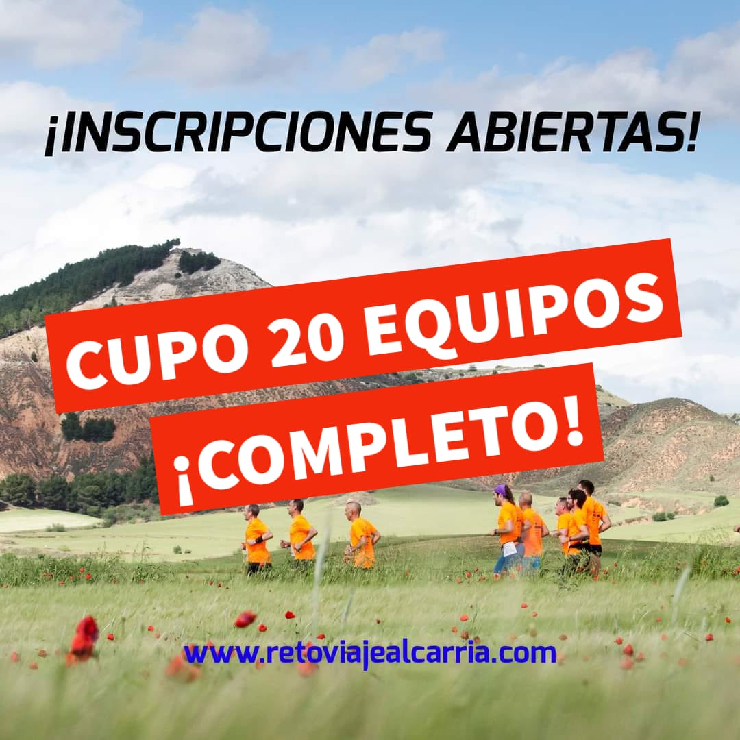 retoviajealcarr's tweet photo. Sois lo más...¡Inscripciones por equipos AGOTADAS!
✔️ A partir de ahora, se establece una lista de espera por si se produce la baja de algún equipo. https://t.co/HxEanwRcVO