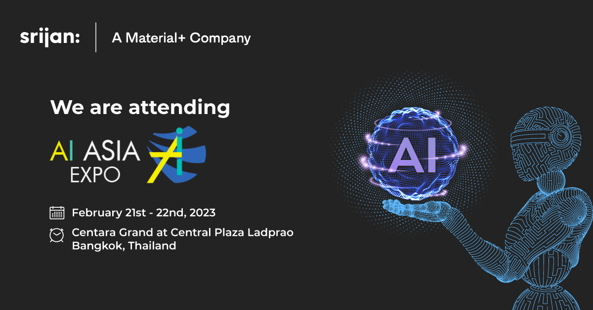 Srijan | A Material+ Company (@srijan) on Twitter photo Data Science, #AI & #ML technologies will define all market segments going forward to unlock limitless opportunities. Join us as we attend the #AIAsiaExpo to explore & discuss this force driving market transformations. <a href="/aiasiaexpo/">AI Asia Expo</a> #ArtificialIntelligence Data Science, #AI & #ML technologies will define all market segments going forward to unlock limitless opportunities. Join us as we attend the #AIAsiaExpo to explore & discuss this force driving market transformations. <a href="/aiasiaexpo/">AI Asia Expo</a> #ArtificialIntelligence