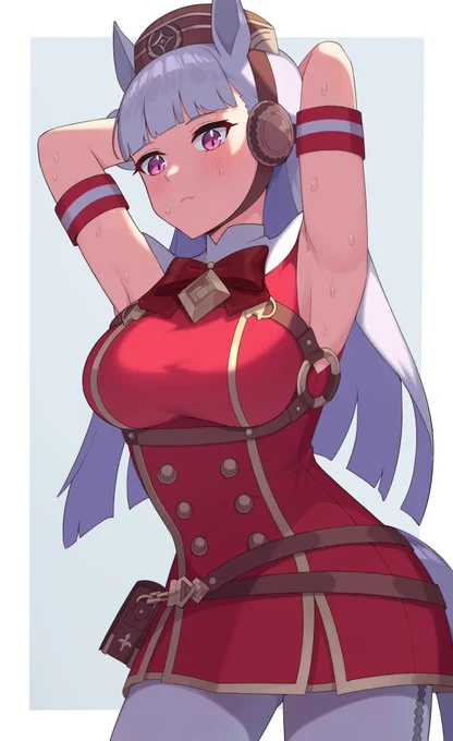 #初投稿の絵と今の絵を比べるpixivで初めて投稿したのと最近描いたゴルシです 