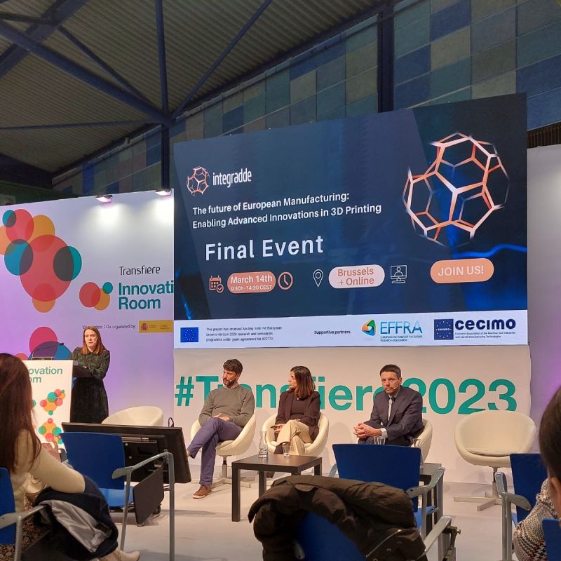 Integradde Project (@integradde) on Twitter photo Yesterday, the <a href="/Integradde/">Integradde Project</a> was presented at @Transfiere.
We organize a session to discuss the importance of AM, Test-Before-Invest and the results of the project.
INTEGRADDE Final Event is on 14/03 in Brussels (Online). 👉🏽 Register here : bit.ly/411BGSg
<a href="/aimenct/">AIMEN Centro Tecnológico</a> Yesterday, the <a href="/Integradde/">Integradde Project</a> was presented at @Transfiere.
We organize a session to discuss the importance of AM, Test-Before-Invest and the results of the project.
INTEGRADDE Final Event is on 14/03 in Brussels (Online). 👉🏽 Register here : bit.ly/411BGSg
<a href="/aimenct/">AIMEN Centro Tecnológico</a>