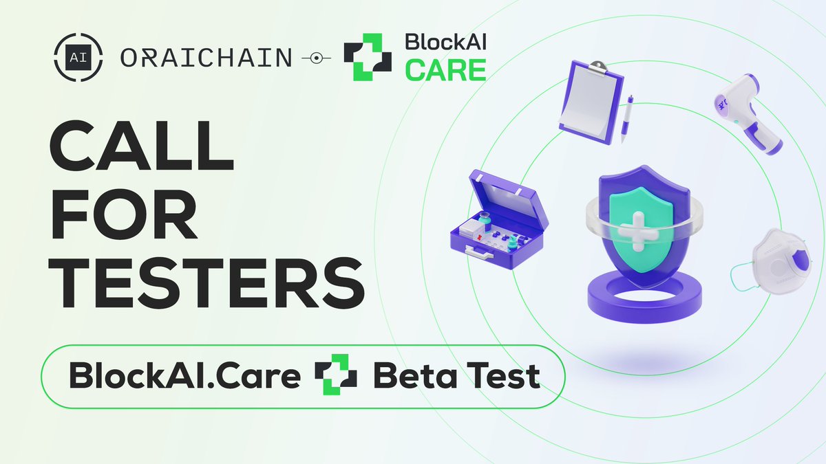 BlockAI.Care IS CALLING FOR TESTERS!

As part of #OraichainEcosystem, <a href="/BlockAiCare/">BlockAI.care</a> is calling for participants on joining its first beta test! 

📱Supported devices: #iPhone with #iOS 11.0+

🗓 ETA: February 23rd or 24th, 2023

📑 Registration: forms.gle/otGQNxP5sLj4rX…