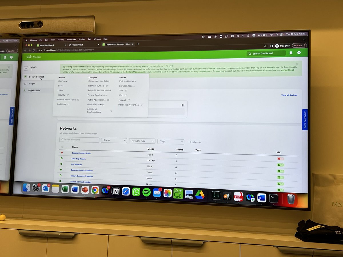 IngensNetworks's tweet photo. Wendy Lu de nuevo nos presenta ahora el mejor #SASE del mercado y #Cisco + #SecureConnect con el concepto “Interconnect Everything” & “Security Everywhere”. Una vez mas constatamos la integración con el portal 100% @meraki style 💪🏻 @meraki @cisco_spain @CiscoPartners @Cisco https://t.co/37bt8mwSc2