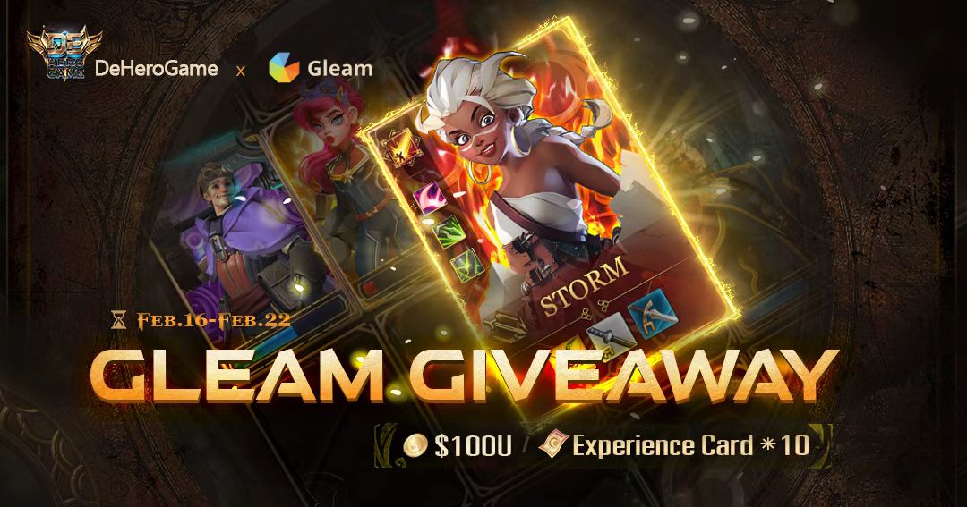 DeHero_official's tweet photo. 🎊 @Gleam X DeHeroGame USDT #Giveaway⚡️

⏲️Event Period: Feb 16 - Feb 22
💰Prize Pool: $100 USDT &amp; 10 x Experience card ( $3000 Worth)

⬇️Complete all gleam tasks and claim your badge:
https://t.co/MGnqZdopz0
⬇️Join Dc: 
https://t.co/shWKM4CvrH

#NFTCommunity https://t.co/oP8cpF6KY8