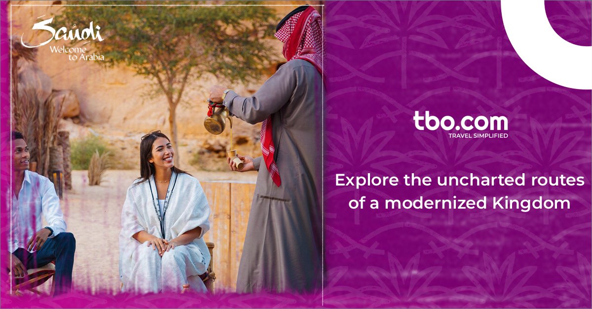 TBO_INDIA's tweet photo. Saudi is known for its mesmerizing natural scenery, great cultural diversity, and undiscovered gems.
Are your clients interested in visiting this fascinating destination?
Book with us now: https://t.co/G8GIVJ7Qsv

#saudi #VisitSaudi #travelagents #booking #hotelbooking #tbo https://t.co/sQJuq8VC9S