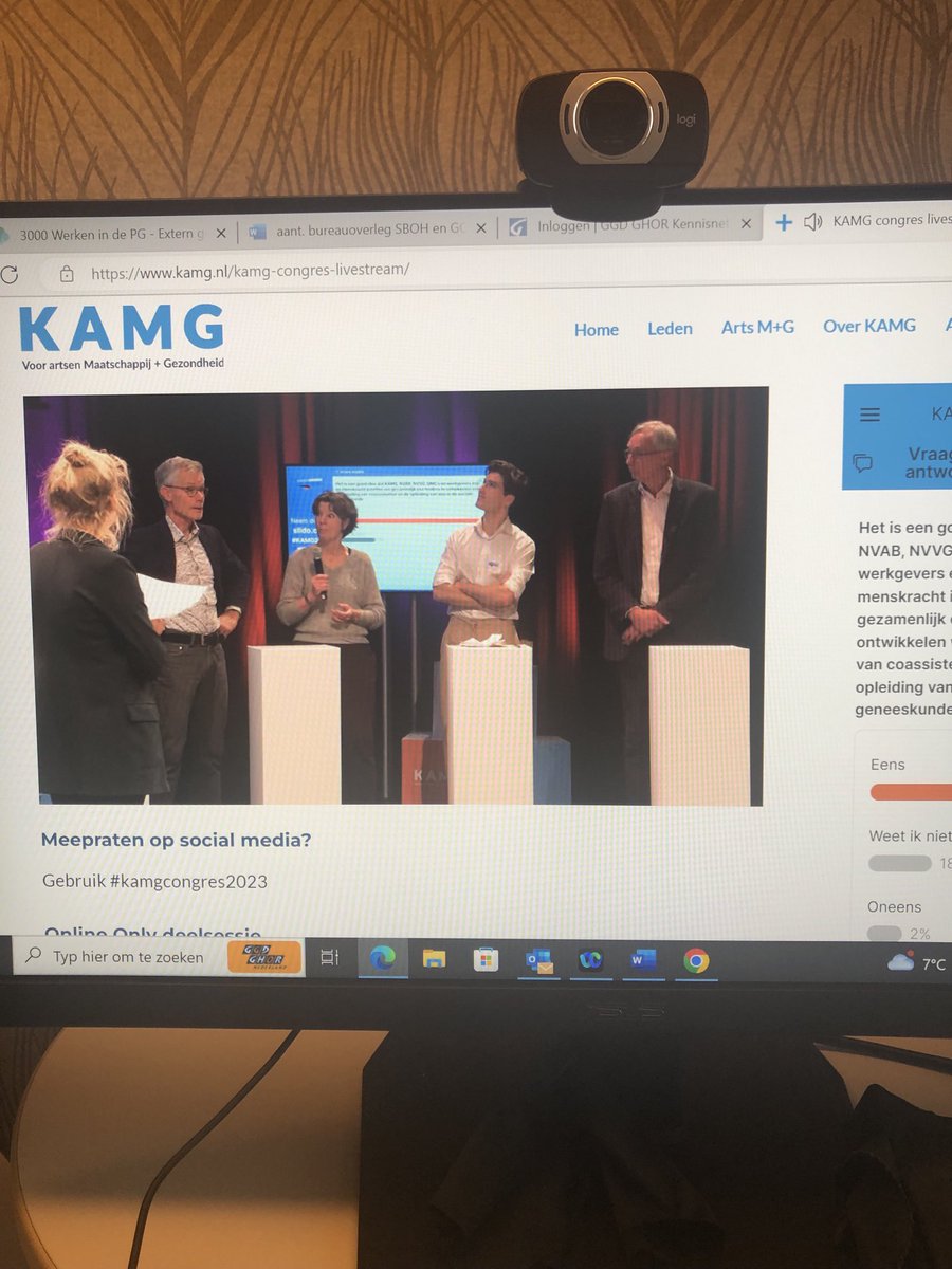 AnnetteDuenk's tweet photo. Ik neem online deel aan #kamgcongres2023, gaat oa over tekort artsen buiten het ziekenhuis. Zie veel bekenden, goede aandacht ook voor onliners ⁦@GGDGHORNL⁩ https://t.co/Fi29XlFMhK