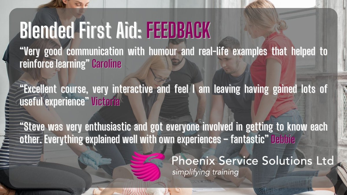 phoenixservice4's tweet photo. Thinking of boosting your First Aid skills but lacking the time? Our Blended learning options may be the key to unlocking new training opportunities for you! Visit https://t.co/viHrpWD2Go for more info! #firstaid #onlinelearning #training #keighley #westyorkshire #learn https://t.co/h6s5uy2cwL