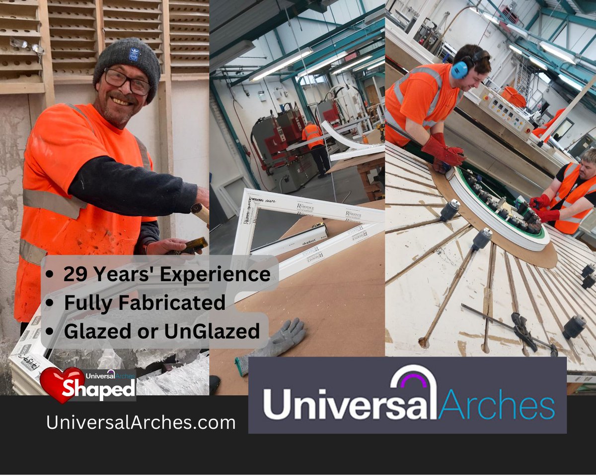 Universalarches's tweet photo. At #UniversalArches, #StHelens, with over 29 Years’ experience, we thrive on creating the most complex of window and door frames. “Making Difficult Simple!”
Contact us at 🌐 https://t.co/91J56qYPDy to learn more about our bespoke shaped frames.
#ProfileBending #ShapedFrames https://t.co/s76m29sLTO