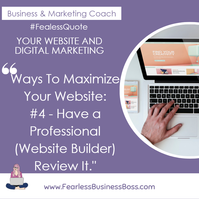 Digital Marketing Tips: Your Website and Your Digital Marketing
Tip#4: Have a Professional Website Builder Take a Look at it and Give You Feedback.
Read More:  fearlessbusinessboss.com/your-website-a…
#digitalmarketing #website #digitalmarketingcoach #marketingcoach #businesscoach