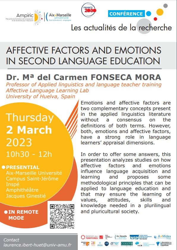 MCFonsecaMora's tweet photo. For those who are asking me if they can attend this lecture in Aix-Marseille, please, follow just the QR code.@ReALL_es https://t.co/47v0AQU4mU