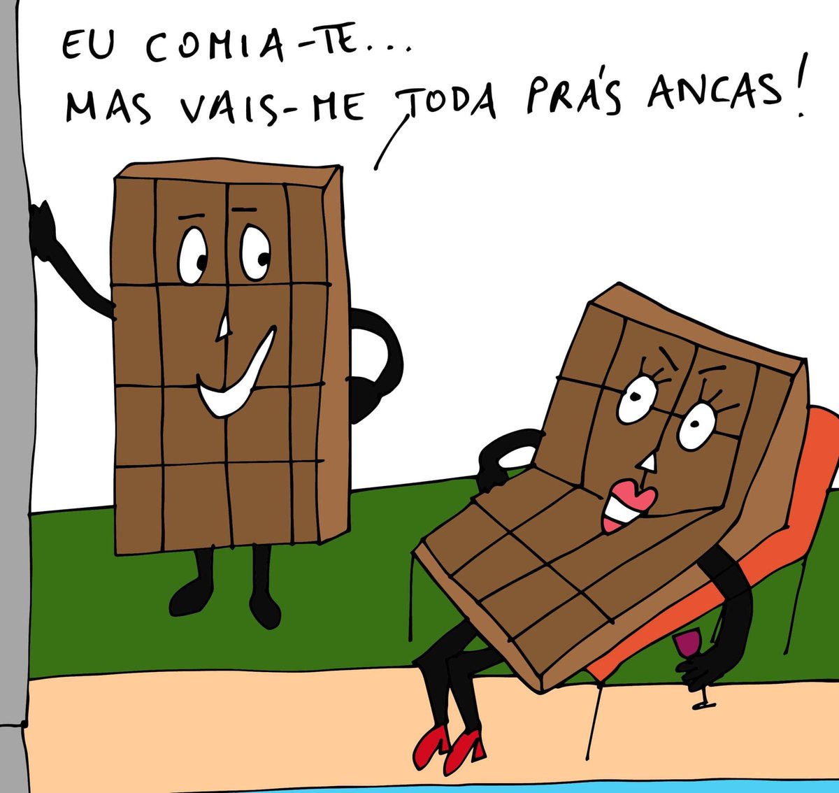 Dois chocolates.