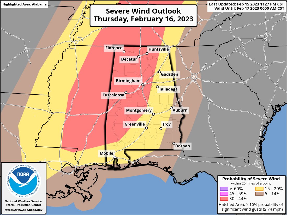 spann's tweet image. Severe thunderstorms with potential for a few tornadoes are likely across Alabama this afternoon and tonight. Morning briefing: youtube.com/live/eANqqqvSX…