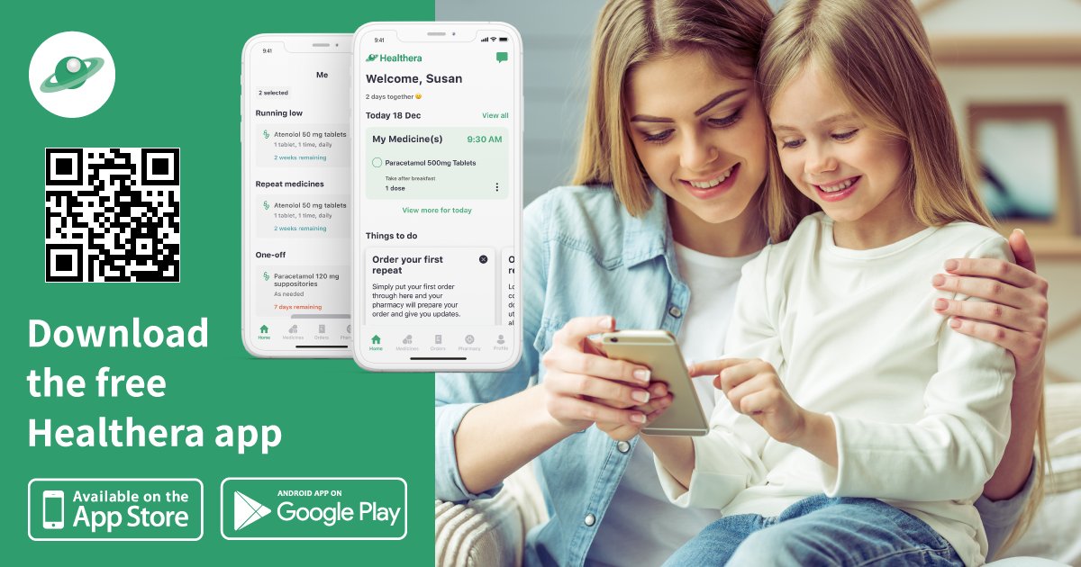 BlackbrookPharm's tweet photo. The Blackbrook Pharmacy is now available on the Healthera App.  Download the Healthera App from Google Play or the App Store and choose The Blackbrook Pharmacy.  Alternatively scan the QR code below or use this link https://t.co/D5jTLHzwGh.
Need help? Ask a team member in store. https://t.co/a9MulEum5X