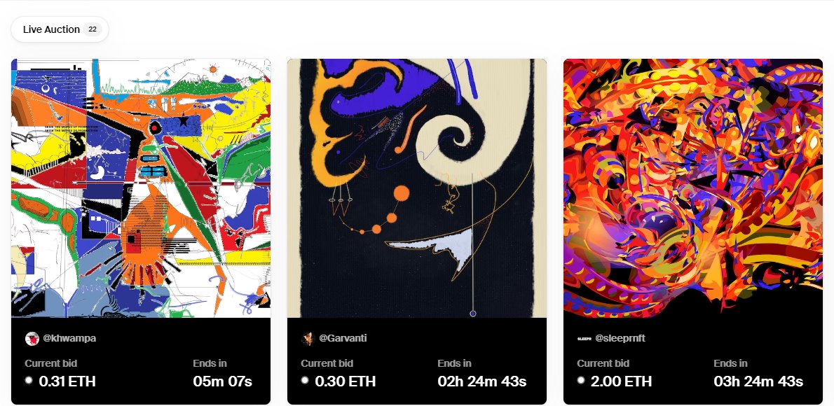 sp_Aceee's tweet photo. Update!

22 auctions live + 2 active offers !!

@khwampa  auction ending soon (a steal so far) with 2 others ending in around 2 hours, @sleeprNFT @Garvanti 

New bidders:
@0xZeit 
@flow_eth 
@cnfsdcollector 
@mexpert14  

Should we make a space today to talk about @spaceWoA ? https://t.co/JcEOkDyQas