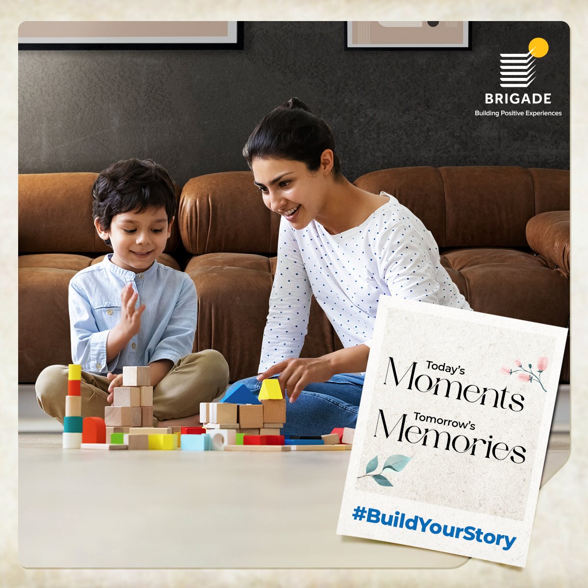 Make space for your most cherished memories, in a home that holds your precious moments. #BuildYourStory with Brigade homes and watch every corner and room unfold a tale.

#BrigadeGroup #RealEstateIndia #Homes #Residential #India