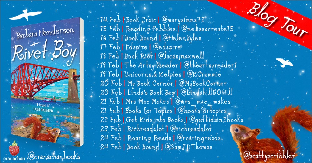 Lindahill50Hill's tweet photo. It was a real pleasure to be part of the @scattyscribbler #RivetBoy #blogtour with a great guest post as well as my #blogger #revies today https://t.co/QTbDprd5Ak @cranachanbooks https://t.co/iiblvQBWGh