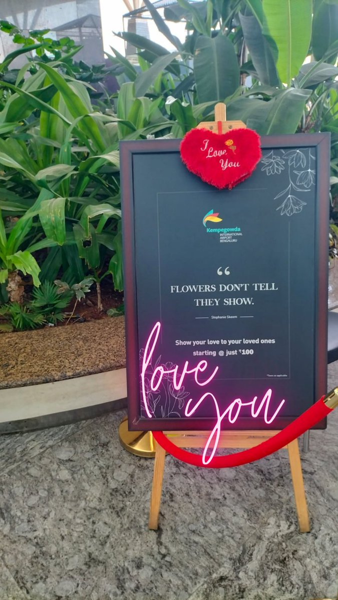 The Quote: “Flowers don’t tell, they show.” Stephanie Skeem – Implies that flowers communicate their beauty and message through their appearance rather than through words or language.
The inference: That actions speak louder than words. I
#blrairport #valentines2023 #CBB #Hearts