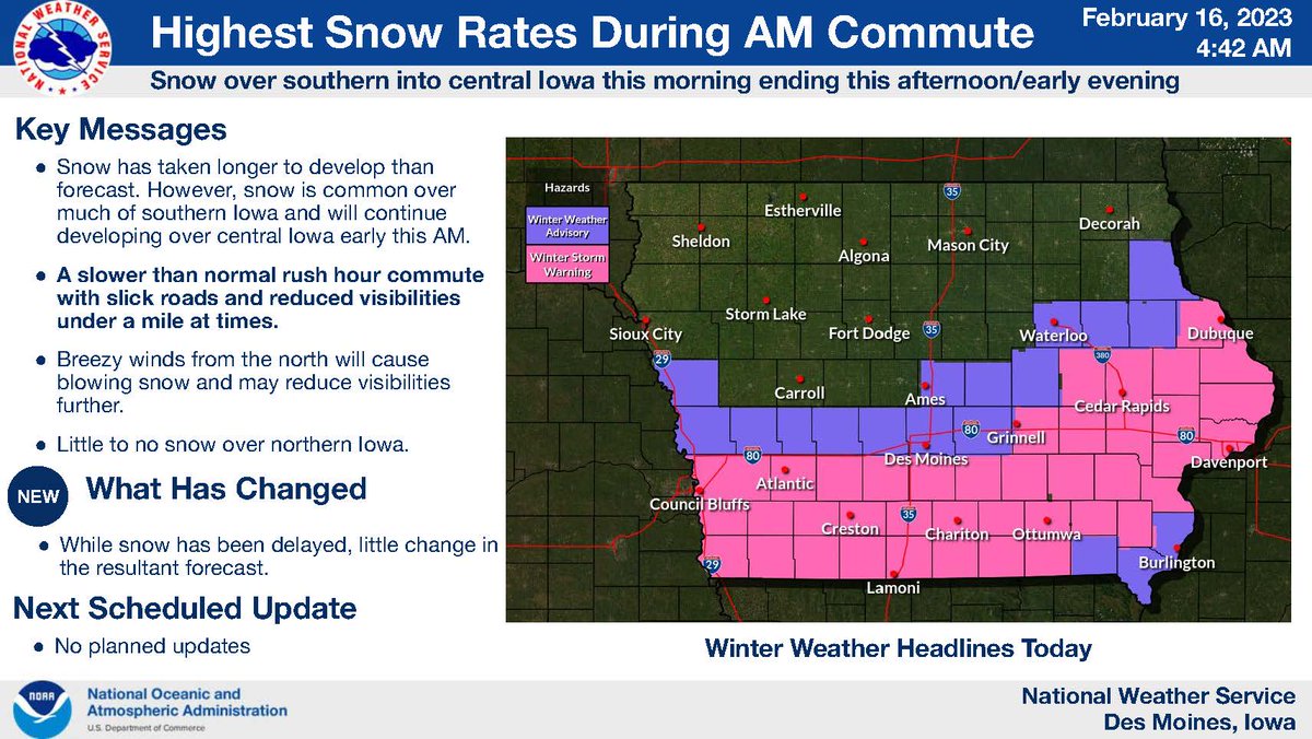 Statewide Iowa 511 on Twitter "(216 6 am) Here's the latest weather