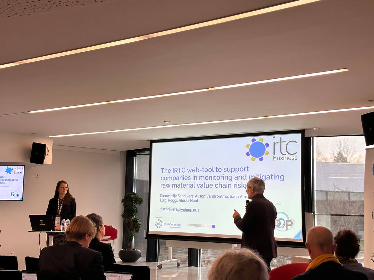 2nd day : Interesting presentation of the #IRTC web-tool to #support companies in monitoring and mitigating #rawmaterial value chain risks at <a href="/LILLIADlci/">LILLIAD</a> 

<a href="/IRTC_conference/">IRTC Conference</a> <a href="/WeLOOP_/">WeLOOP</a> 
#irtc2023 #criticality #RawMaterial #Sustainability