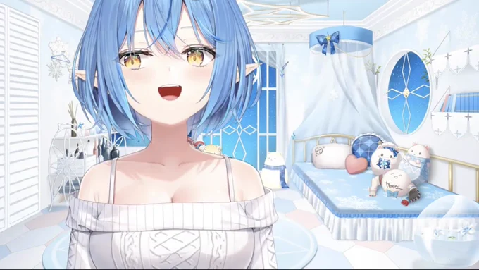 どれも最高に可愛かった特にニット!! #雪花ラミィ新衣装 