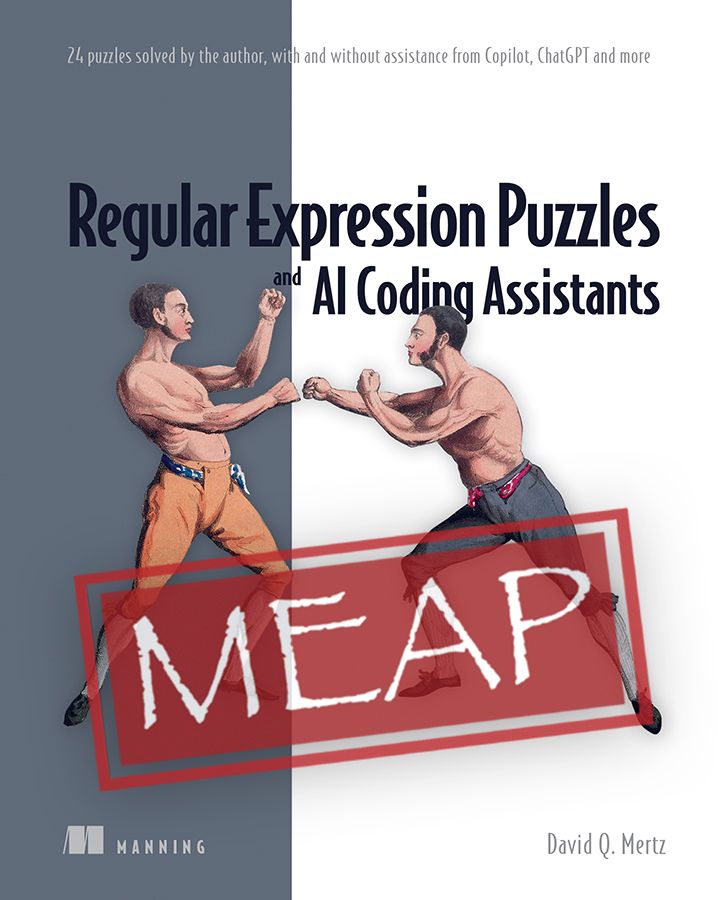 ManningBooks's tweet image. 🏷️Deal of the Day🛒
Today, Feb 16, Regular Expression Puzzles and AI Coding Assistants, and selected titles are on sale: mng.bz/WrEx 
#AIcoding #AIassistedprogramming #regex #ChatGPT #GitHubCopilot #machinelearning #datascience