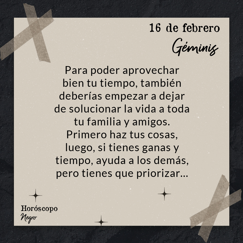 geminis_hn's tweet photo. El horóscopo diario del 16 de febrero para #Geminis ♊🔮 #horoscoponegro #horoscopodiario https://t.co/YN8IGiI1Yp