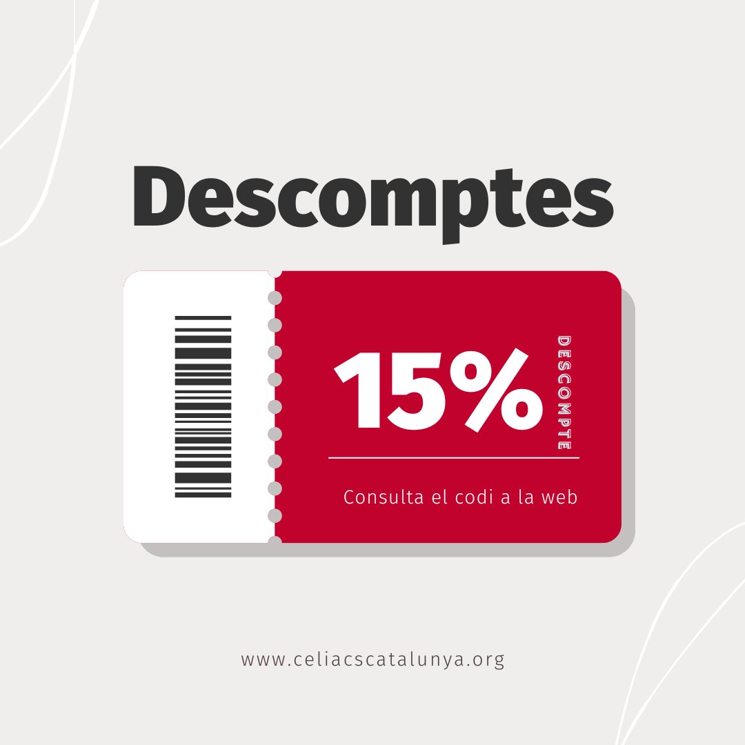 celiacscat's tweet photo. 🙌🛒Aprofita els DESCOMPTES per a socis i sòcies! Consulta'ls: https://t.co/C2k6wNbg9q 

ℹ Entra amb el teu usuari i contrasenya de soci/a a la nostra web per consultar els codis de descompte i tota la informació. https://t.co/E07rv4ddAL