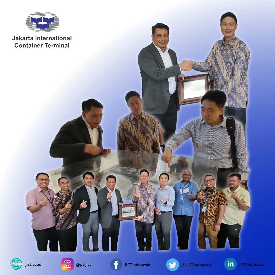JICTIndonesia's tweet photo. Selasa (14/2) #JICT menerima courtessy visit KMTC Line yg diwakili o Mr.T.M.Park Managing Director KMTC Line & Mr. Henry Lee selaku KMTC Rep Indonesia. Kunjungan ini dlm rangka peningkatan kerjasama pelayanan terminal petikemas & menjalin hubungan baik antara JICT dgn KMTC Line. https://t.co/qT9NZsmzCt