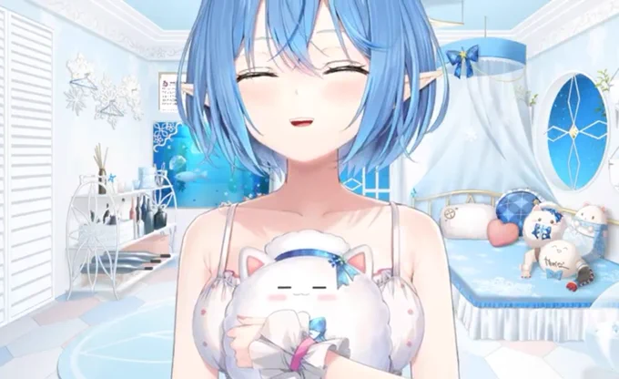 あーーー体温がぁぁぁぁ温もりがぁぁぁ幸せじゃぁぁぁ#雪花ラミィ新衣装 
