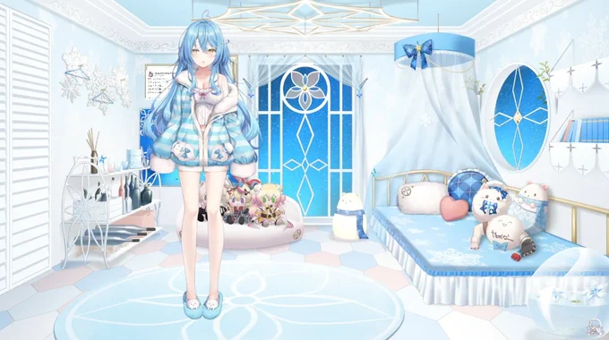 #雪花ラミィ新衣装 あまりの可愛さに頭部を鈍器で殴られたような衝撃で語彙消滅した。 