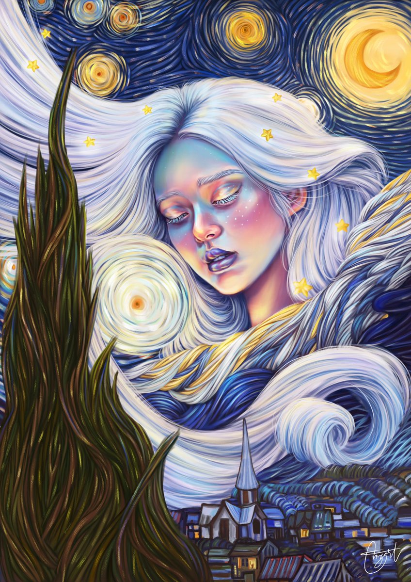 <a href="/sightZz07/">𝐀𝐏</a> <a href="/Helluuuva/">Helluva</a> my latest piece, Glimmers (after Starry Night). 0.017e 80/100, 1 day left

tagging <a href="/imcacaboom/">Cacaboom</a> 😍 #arttag