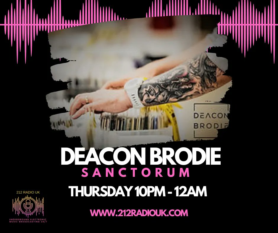 Thursdays Line Up

Aten Presents Yala at 7pm 
C-Anderson takes over at 8pm 
Last but not least - Sanctorum by Deacon Brodie at 10pm 

buff.ly/34AlRZH