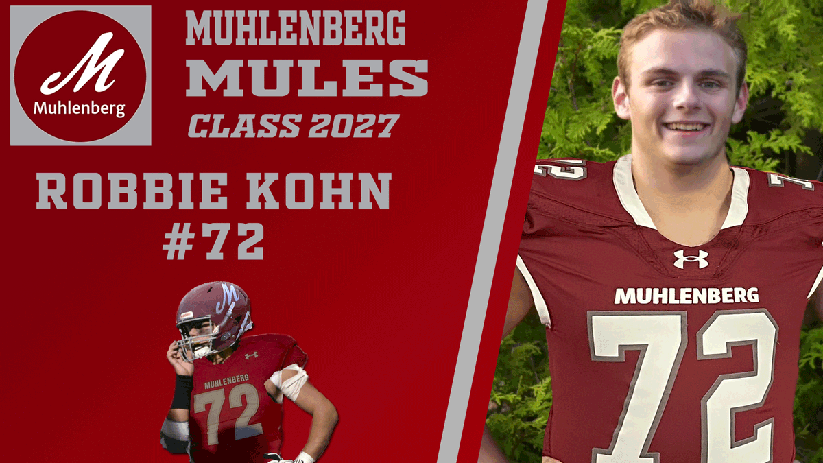 RobbieKohn72's tweet image. I'd like to take this opportunity to officially announce my commitment to Muhlenberg Football. I am thankful for my family, friends, and coaches who helped me get to this point. And all the coaches who believed in me during the process, especially Coach Milne.

Proud to be a Mule