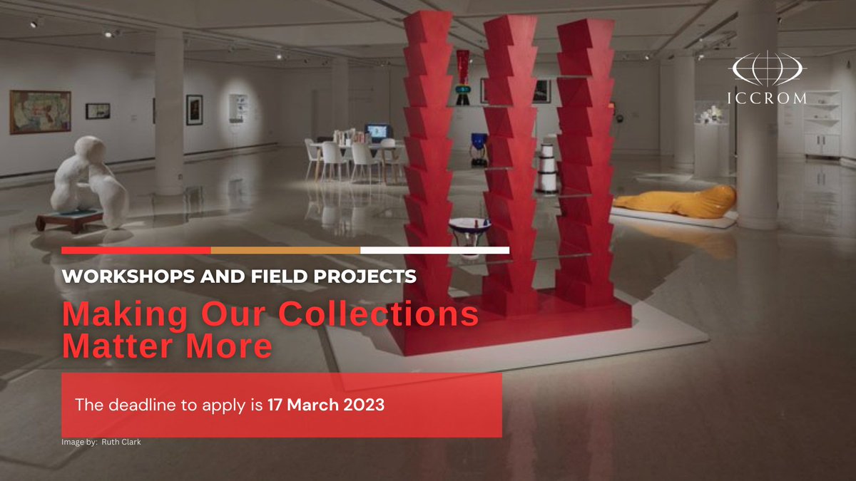 ICCROM's tweet photo. If you work in a collections-based institution, here’s an opportunity not to be missed! We’re giving up to 30 organizations the chance to try out the #OCMToolkit. Turn aspirations into reality! 
Apply by 17 MAR 2023👉 https://t.co/tXJrU37Evf https://t.co/mmNqyAxSN8