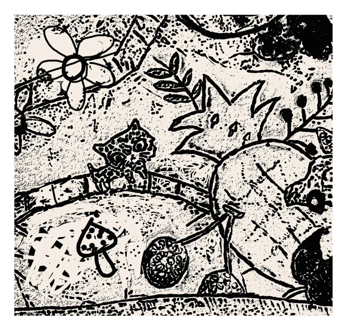 #イラスト好きさんと繋がりたい  #絵描きさんと繋がりたい #イラスト #絵 #紙版画

紙版画が上手くいかないから、デジタル修正したもの。 