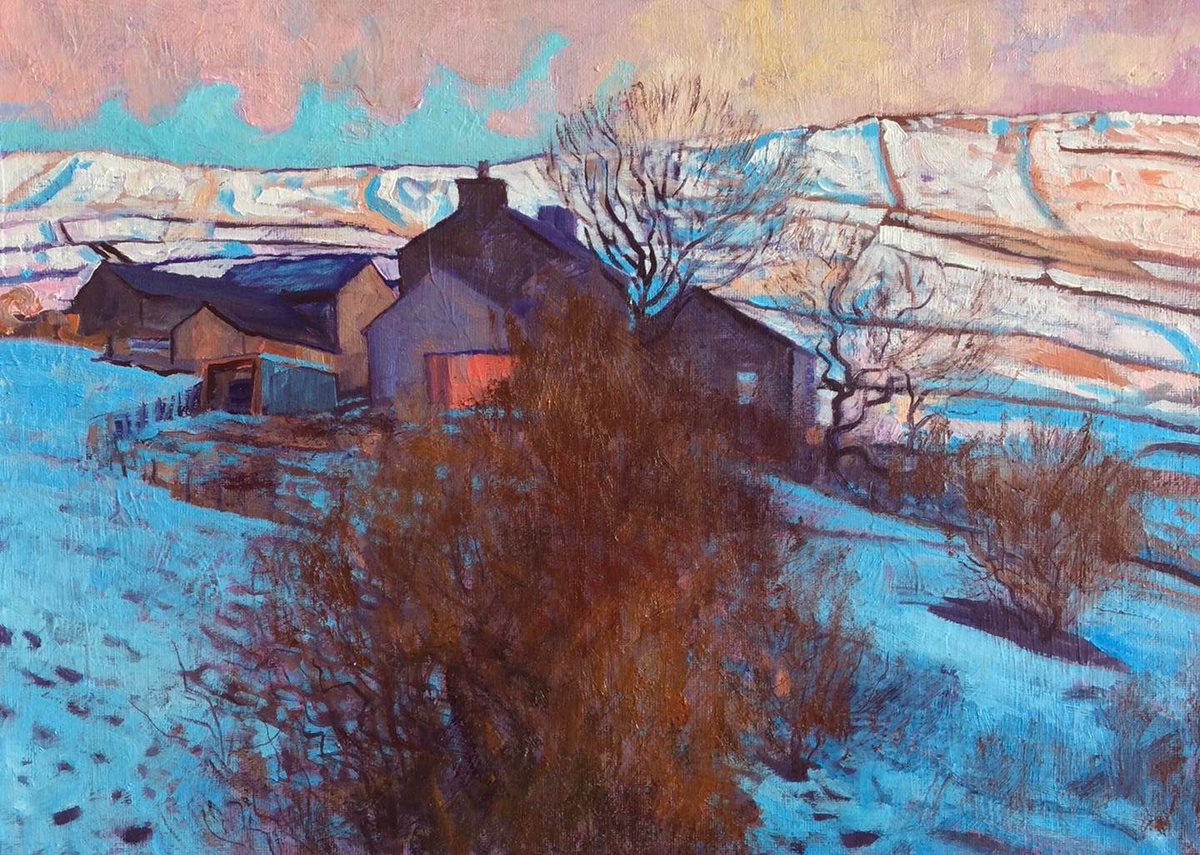 Are we going to have another beast from the east visiting in March ? It has felt like a long winter. Although I adore painting snow I think I’m over it now ! #winterfarm #painter #beastfromtheeast #thursdaymorning #oilpaintings #chriscyprusartist