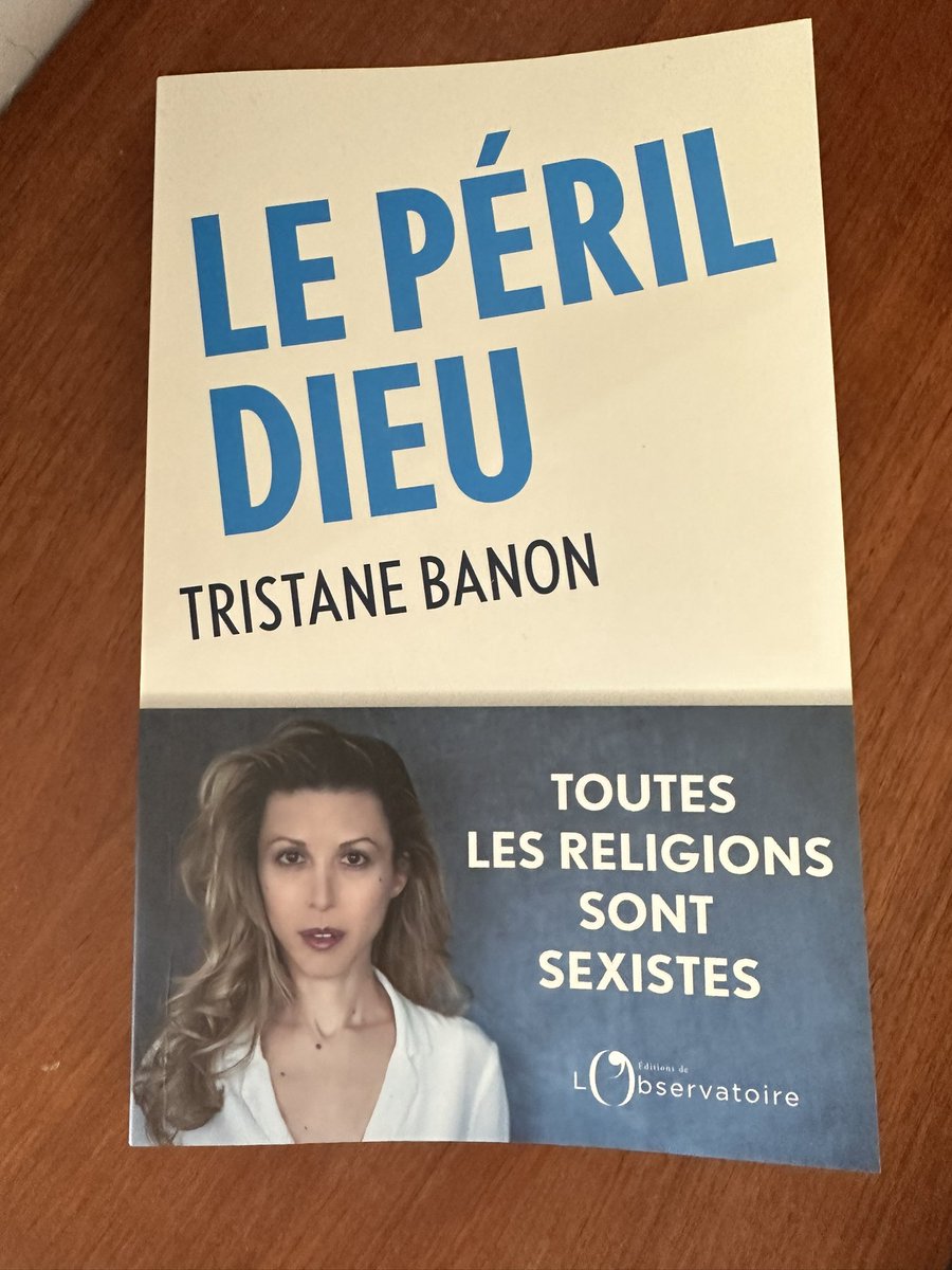 SophiaAram's tweet photo. Convaincue que les religions ont obtenu la soumission des hommes à Dieu, en leur offrant la soumission des femmes en échange, vous imaginez ma joie en découvrant "Le Péril Dieu" de l'excellente @BanonTristane https://t.co/NGMJapk5S9