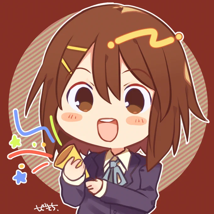 フォロワーさんの誕生日祝いで平沢唯ちゃんを描いてみました