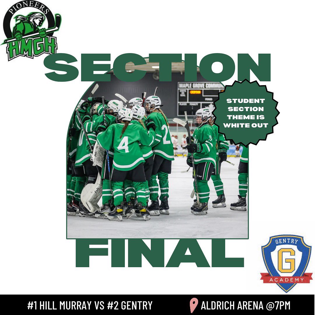 🚨SECTION FINAL🚨 vs Gentry 📍Aldrich Arena 🕖7pm