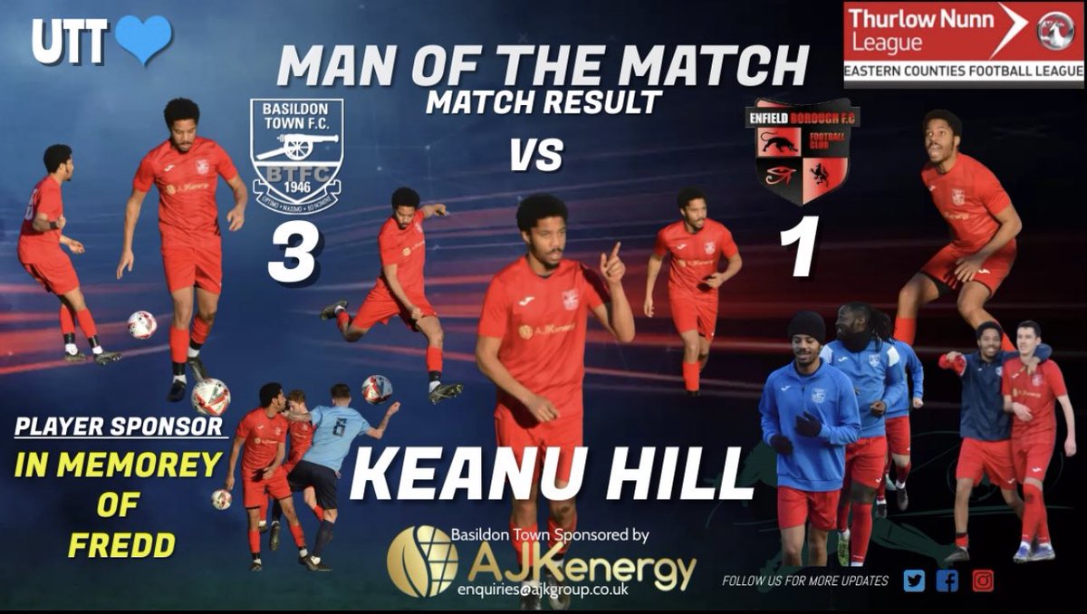 BasTownFC's tweet photo. 🔵⚪️ MAN OF THE MATCH ⚪️🔵
Last nights MOTM goes to that man again @KayHill95 for a solid defensive display and another goal on he’s tally for the season. Well done Kay 👏 https://t.co/hx7VihZXfB