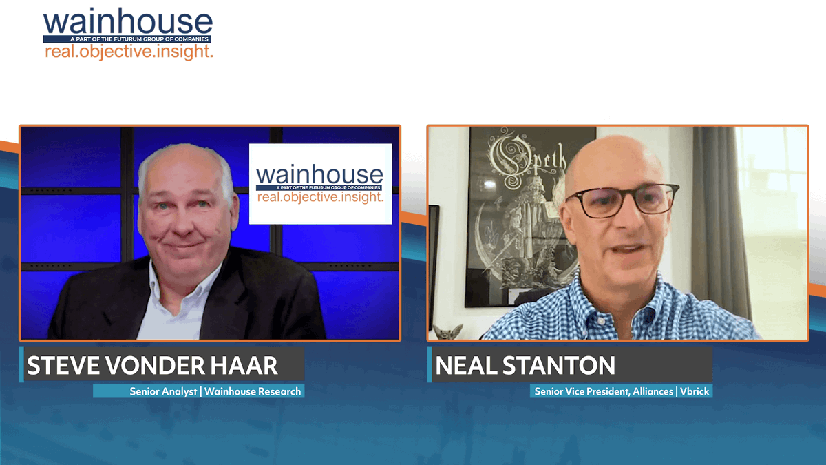 Newest #EyeonBusinessVideo w/ host <a href="/StreamingSteve/">Steve Vonder Haar</a>, @Wainhouse_Rsrch &amp; <a href="/VbrickSystems/">Vbrick</a>’ <a href="/NealStanton/">Neal Stanton</a> to discuss the evolving role of networking infrastructure used to distribute one-to-many #video behind the corporate firewall. bit.ly/3Xsorqw

#Vbrick <a href="/TheFuturumGroup/">The Futurum Group</a>