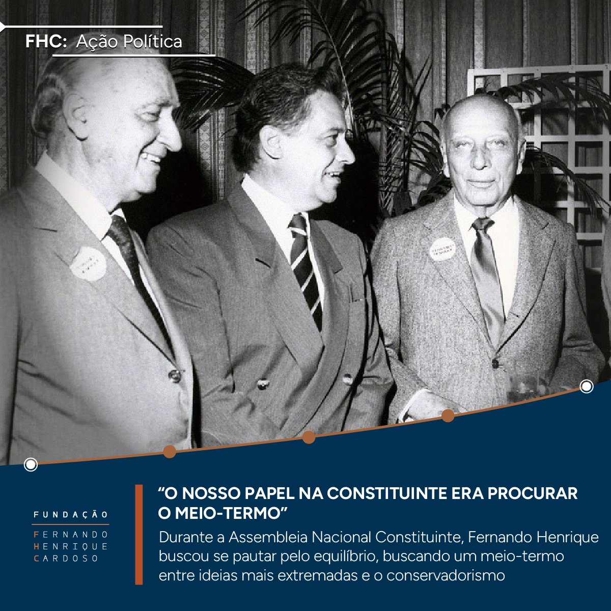 fundacaofhc's tweet photo. Na #Constituinte, o então senador @FHC buscou o equilíbrio entre os pontos de vista conservador e extremado. Temas como #parlamentarismo e pena de morte estiveram entre os mais polêmicos. Saiba mais no novo artigo da série "FHC: Ação Política": https://t.co/FYn0OXtIBZ

#FFHC https://t.co/VwuD1JzgsP