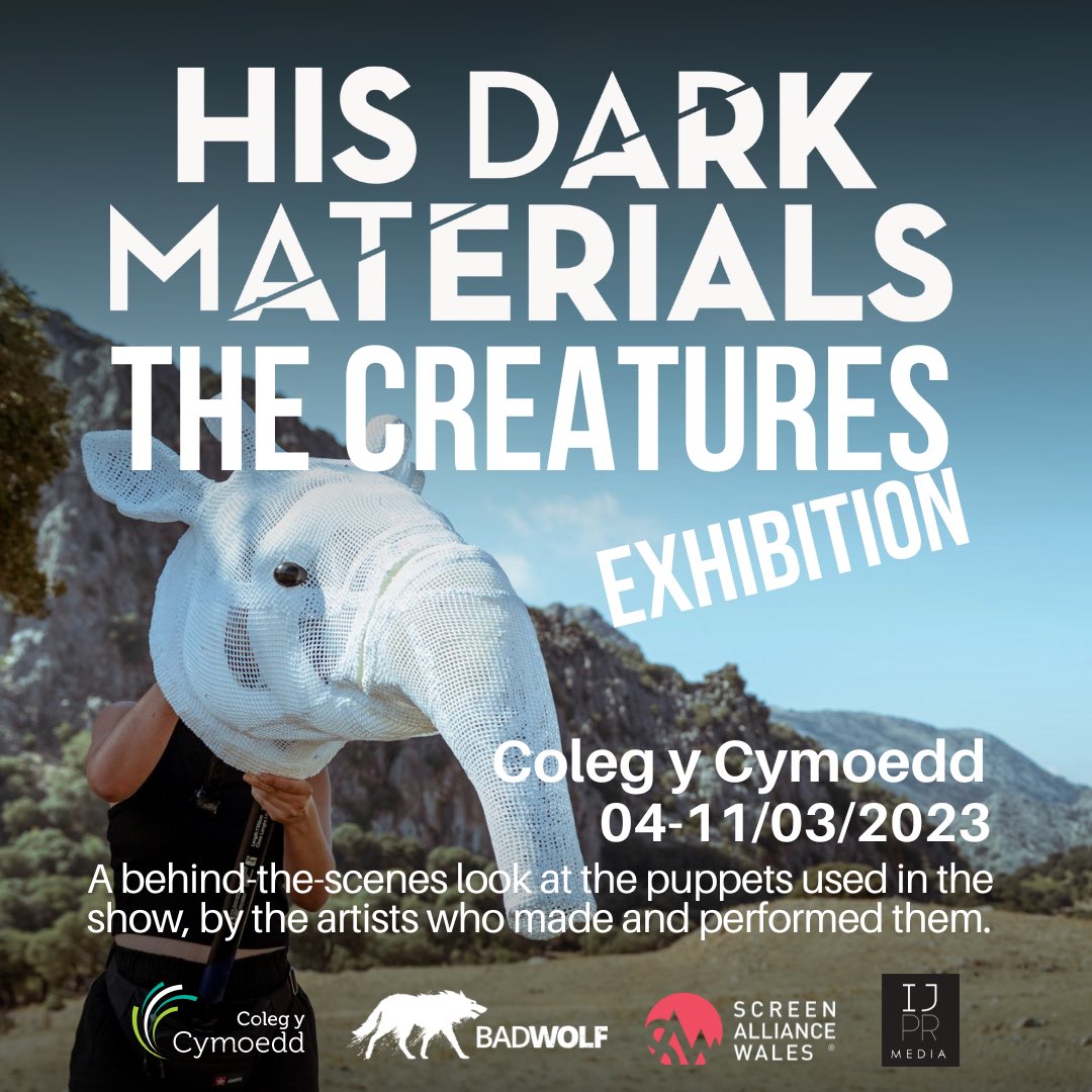Keep your daemons close, and grab your tickets to the #HisDarkMaterials - The Creatures Exhibition, open 04-11th March at @ColegyCymoedd! Tickets and more info: cymoedd.ac.uk/hdm 🐾 🐒