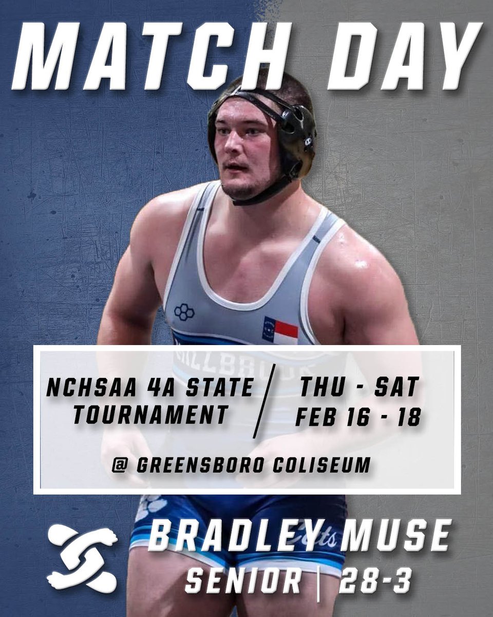 Let's Go <a href="/BMuse/">Bradley Muse</a> 4A wrestling begins at 3 p.m. today!