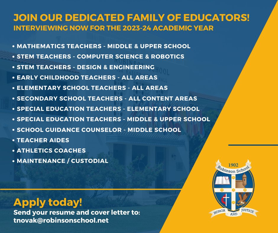 Be part of our next phase of educational innovation! Are you a progressive educator looking to do more for your students? We are the place for you.
• Warm and energized environment
• Top resources
• Competitive compensation and benefits

Apply today! 

#hiring #careers