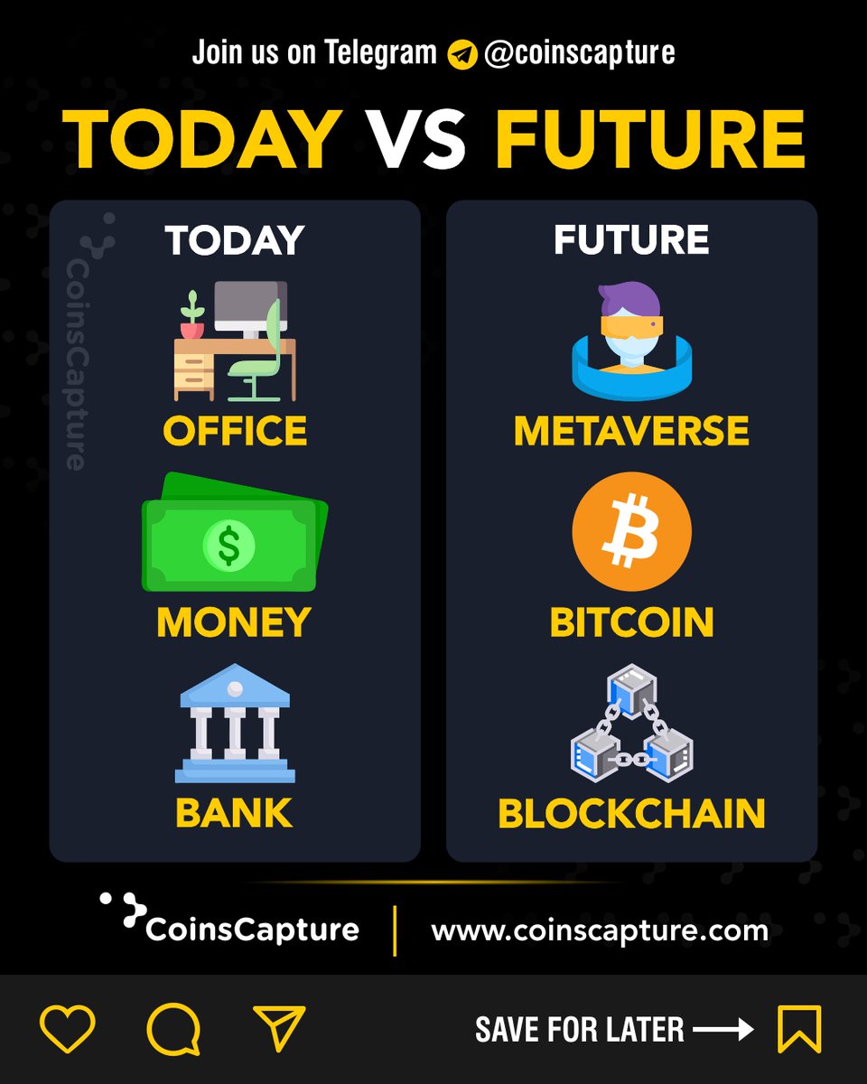 CoinsCapture's tweet photo. Today VS Future
#Crypto #Blockchain #Metaverse #Worldfuture #Bitcoin #BTC #Gold #Dailycryptoupdate #Bitcoinpayment #CryptocurrencyMarket #metaverseproject #Coinscapture https://t.co/pb4ZUo2fxS