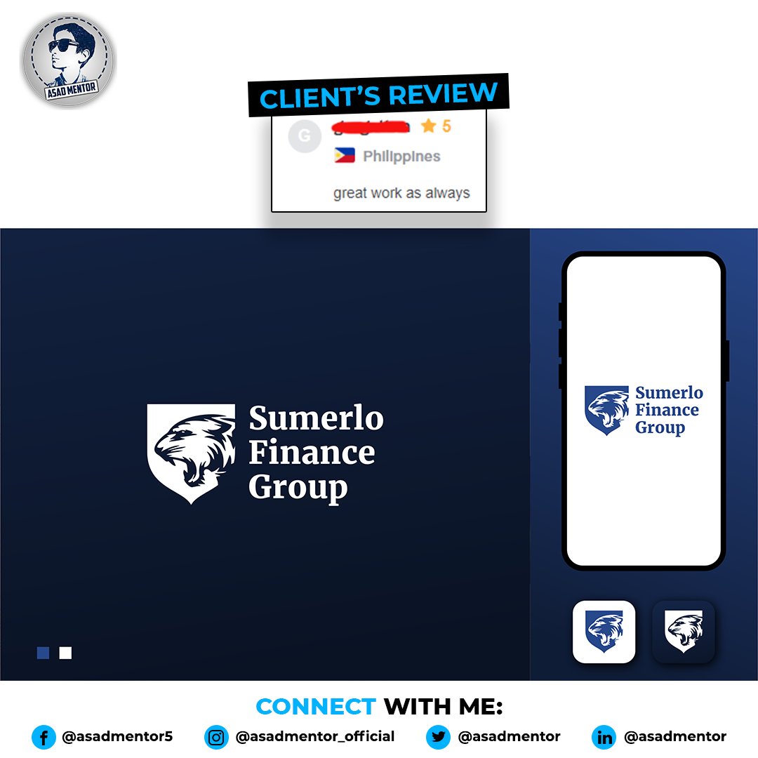AsadMentor's tweet photo. Logo Design For An Insurance Company 💸
How do you feel about this logo ? 🤔
Lemme know in the comments 😍
.
#asadmentor #letsconnect #HishamSarwar #insurance #insurancecompany #logoforbusiness #logo #logodesigner #graphicdesign #companylogo #ordercompleted #Fiverr #freelancing https://t.co/VI8WKz7P4s