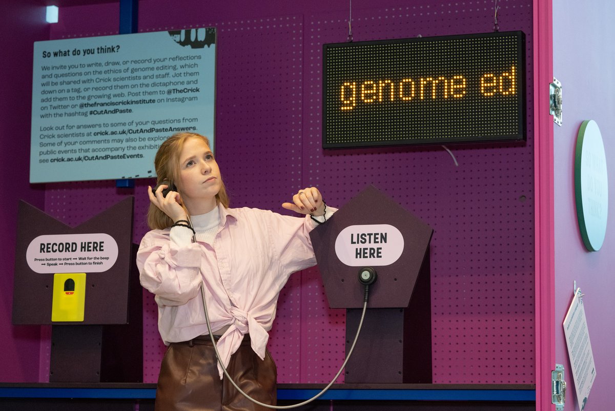 TheCrick's tweet image. 👀 Looking for something to do this week? Why not stop by our brand new exhibition #CutAndPaste, created with @TheLiminalSpace, to explore the big questions around the ethics of genome editing

📅 Thurs-Sat 10AM - 4PM
📅 Wed 10AM - 8PM 
☕ Public café

🔗 ow.ly/atvj50MU0Q3