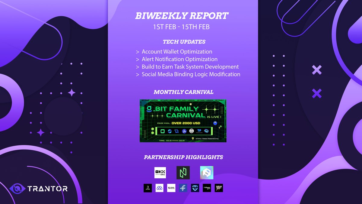TrantorDAO's tweet photo. 💕Trantorians~ here are some exciting biweekly updates from us! We are making amazing progress in product features, monthly carnival and partnership developments! 

🤟Let's keep #BUIDLing! Stay tuned for more updates and improvements to come! 

#Web3 #SBT #DID #giveaways https://t.co/eXih44cct0