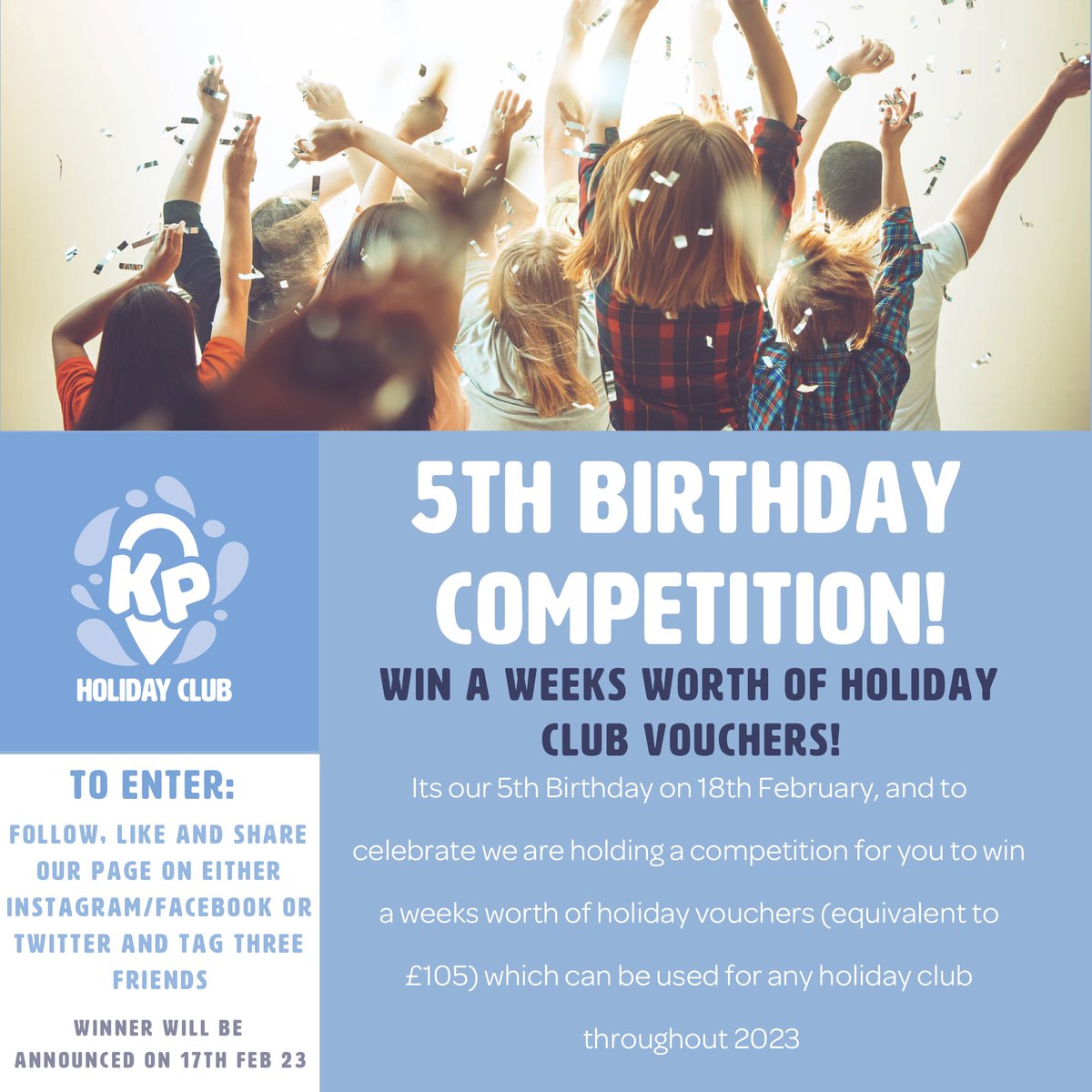 Today is the last day to enter our 5th Birthday Competition! (see poster for details and how too apply)