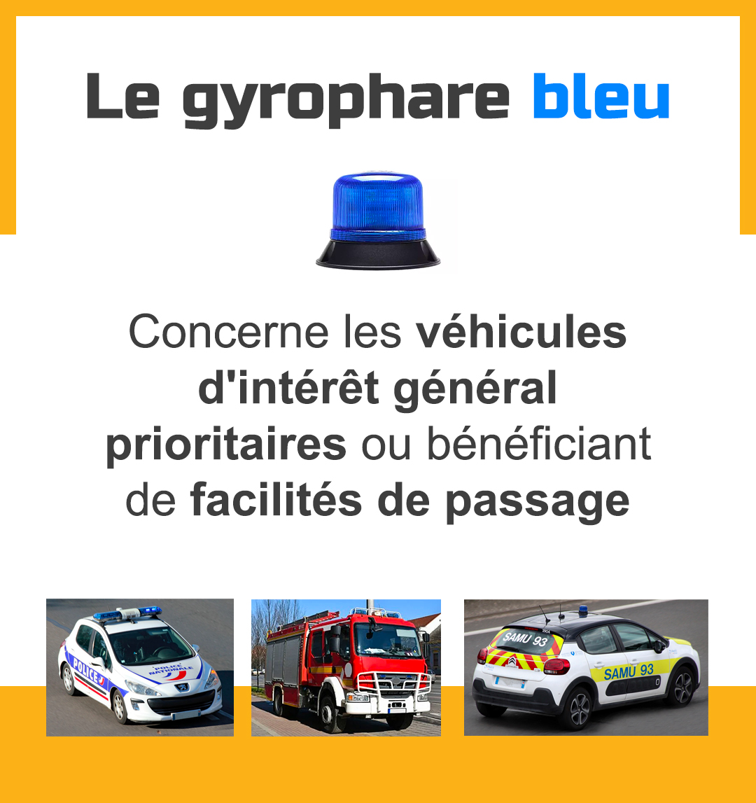 Prozon_com's tweet image. Quel #gyrophare pour quels véhicules ? 

🔵 Bleu : impose de faciliter le passage aux véhicules d'#intérêtgénéral (police, SAMU, pompier...). 
🟠 Orange : prévient d'un danger (véhicules à progression lente, d'intervention, de #chantier...).

En savoir + : bit.ly/3S0Q0Gs